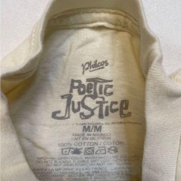 Poetic Justice 2pac Tupac Shakur Movie Graphic T-shirt Women Medium Cream - Picture 4 of 5